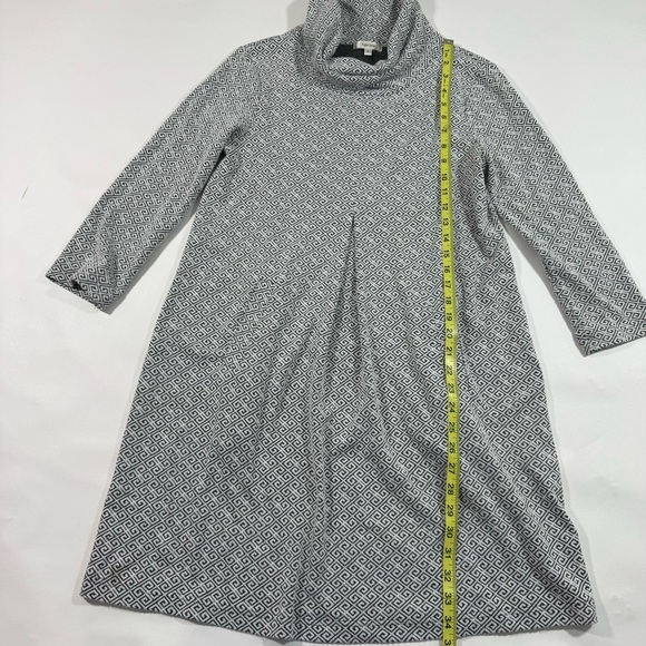 Tyler Boe Greek Key Graphite Kim Dress A Line Pockets - Picture 7 of 7